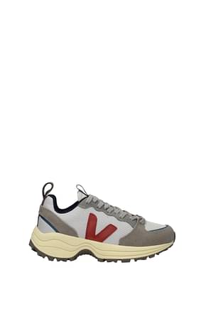 Veja Sneakers Women Fabric  Gray Red