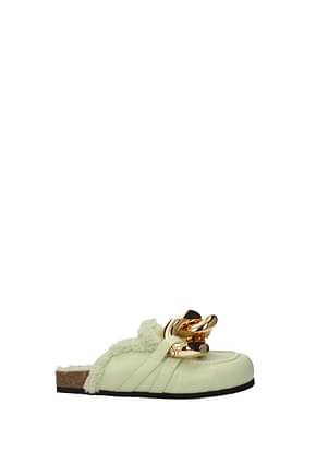 Jw Anderson Slippers and clogs Women Leather Green Light Green