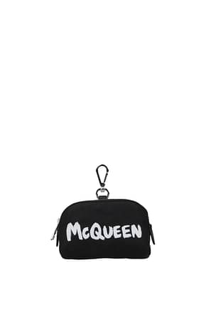 Alexander McQueen コインケース 女性 ファブリック 黒