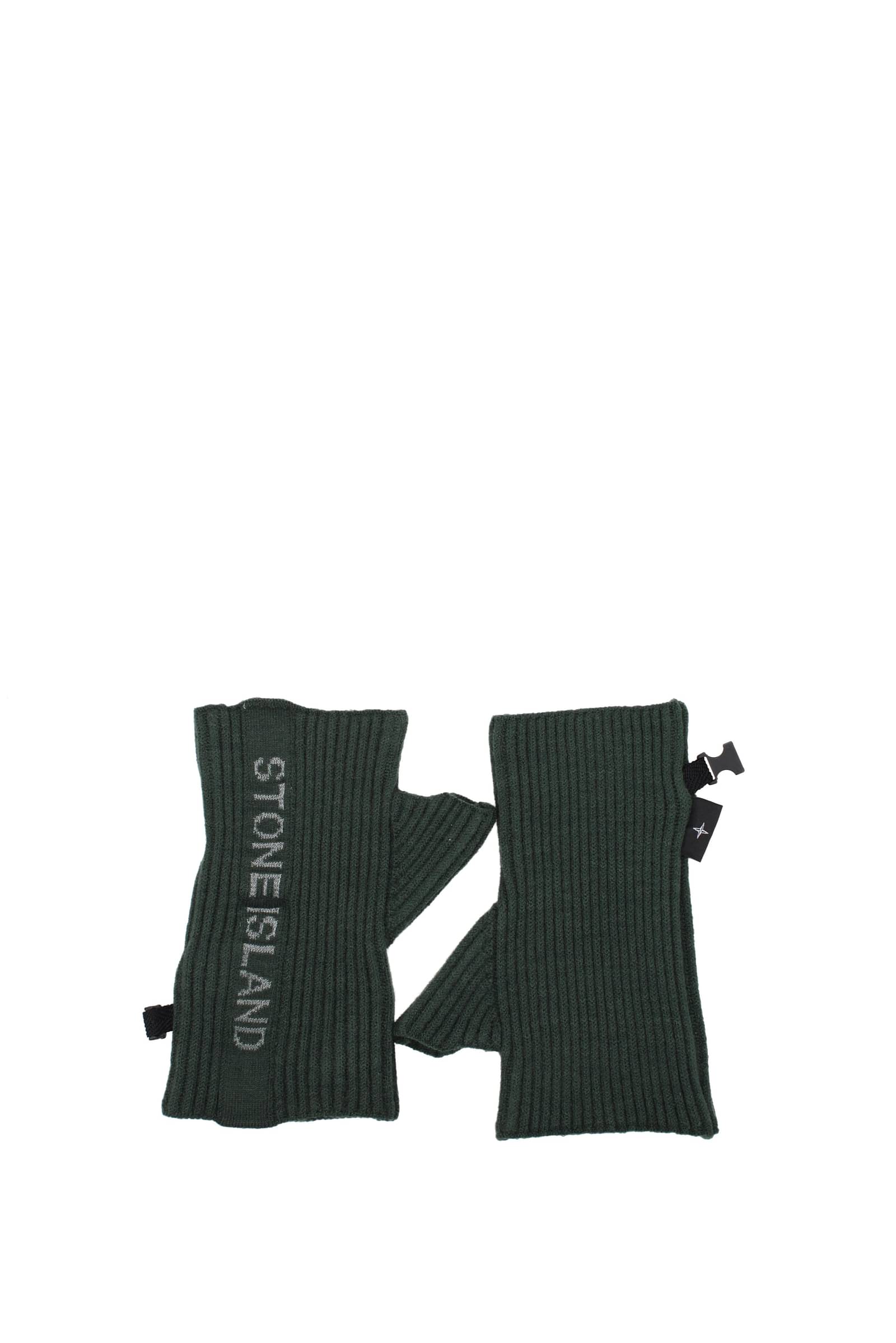 Stone Island Gloves Men 7715N05A7V0058 Wool Green Dark Green 112,88€