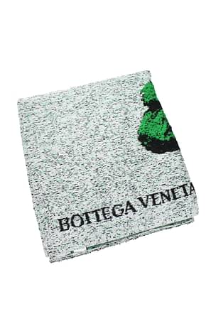 Bottega Veneta ビーチタオル jacquard lemon 男性 コットン 白 緑