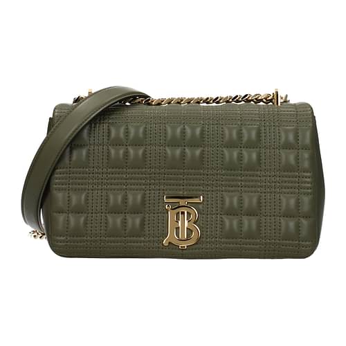Green Lola quilted-leather cross-body bag