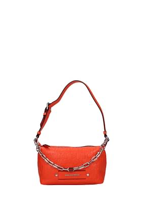 Karl Lagerfeld Handbags Women Leather Orange