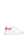 Alexander McQueen Sneakers oversize Women Leather White Coral