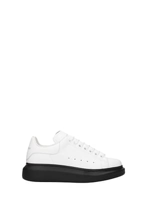 Alexander McQueen Sneakers Femme Cuir Blanc Noir