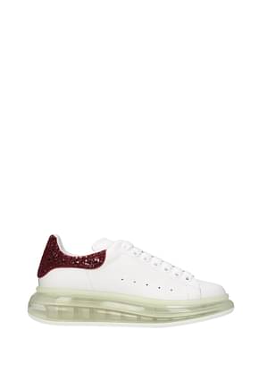 Alexander McQueen Sneakers oversize Women Leather White Raspberry