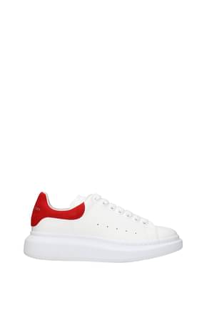 Alexander McQueen Sneakers oversize Men Leather White Red