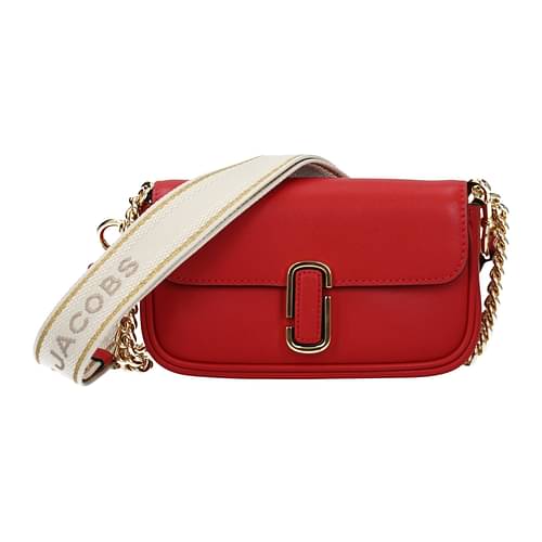 Red leather M crossbody bag