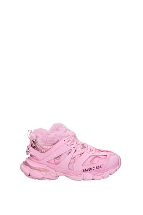 Balenciaga Sneakers track Mujer Tejido Rosa