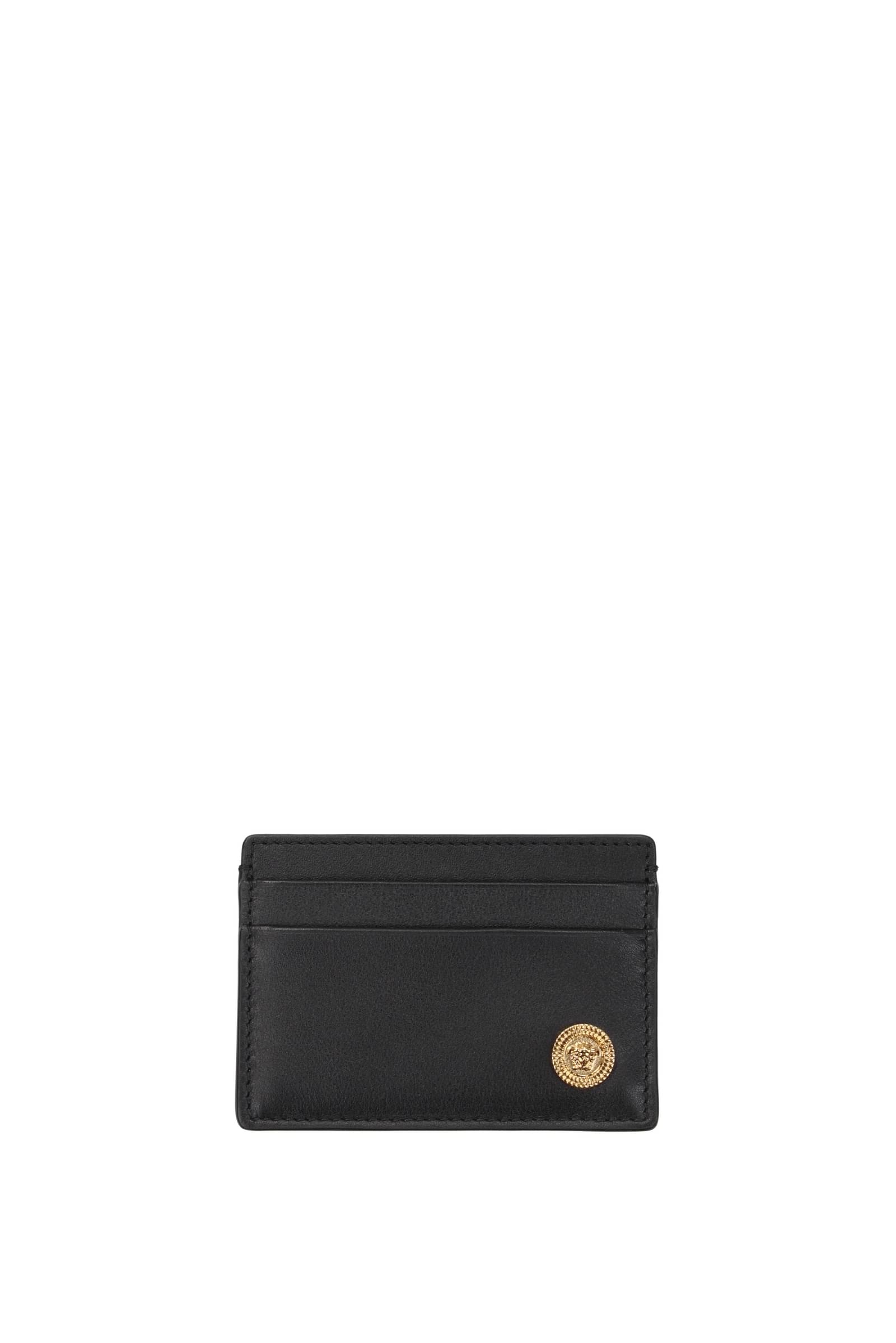 Versace Man Card Holder Man Black Wallets | ModeSens