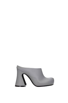 Marni Sandals Women Leather Gray Cement