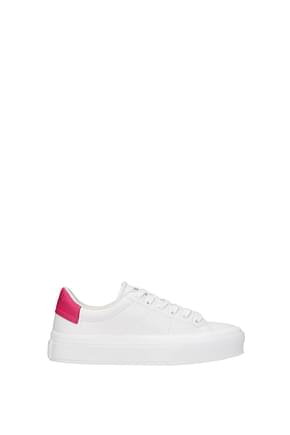 Givenchy Sneakers city sport Women Leather White Fuchsia