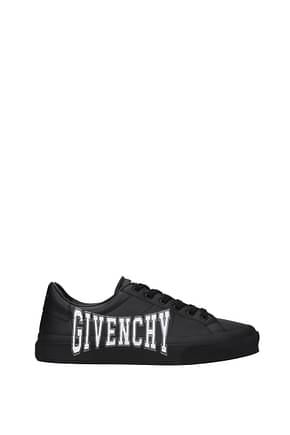 Givenchy Sneakers city sport Herren Leder Schwarz Weiß