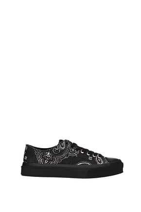 Givenchy Sneakers city low Homme Tissu Noir Blanc