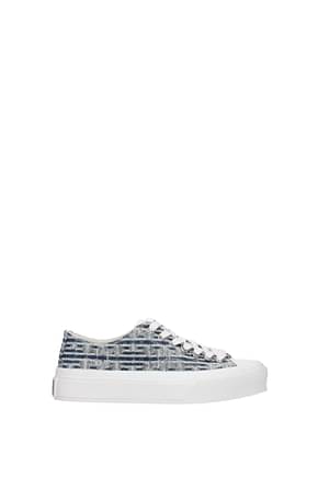Givenchy Sneakers city low Donna Tessuto Blu Denim