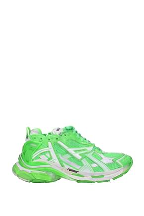 Balenciaga Sneakers runner Uomo Tessuto Verde Verde Fluo