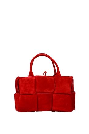 Bottega Veneta Handbags arco tote Women Suede Red Dark Red