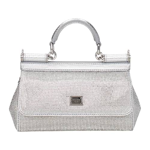 Dolce&Gabbana Handbags kim sicily Women Satin Silver
