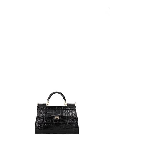 Dolce & Gabbana Medium Leather Iguana Print Sicily Bag