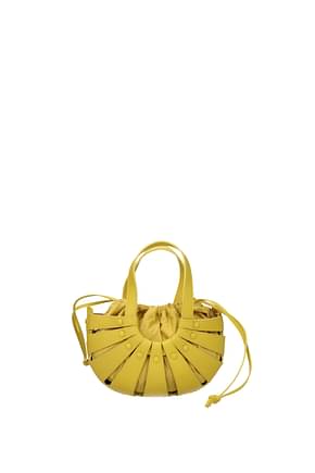 Bottega Veneta Handbags Women Leather Yellow Buttercup