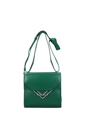 Bottega Veneta حقيبة كروس بودي نساء جلد لون أخضر السباق الأخضر