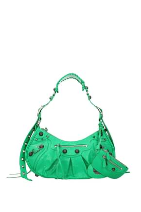 Balenciaga حقيبة كروس بودي le cagole نساء جلد لون أخضر Verde Vivido