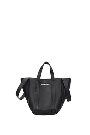 Balenciaga Handbags everyday Women Leather Black White