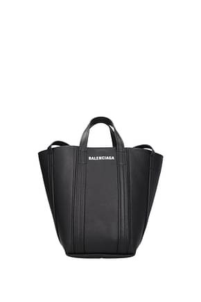 Balenciaga Handbags everyday s Women Leather Black White
