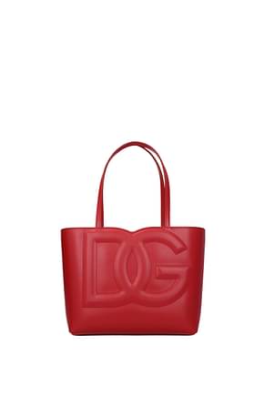 Dolce&Gabbana Handbags Women Leather Red Dark Red