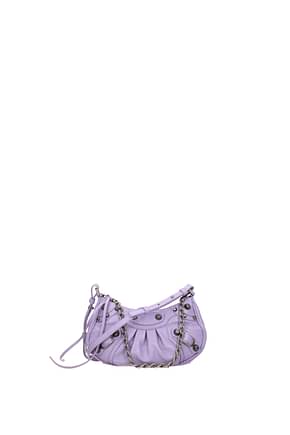 Balenciaga Handbags le cagole Women Leather Violet Lilac