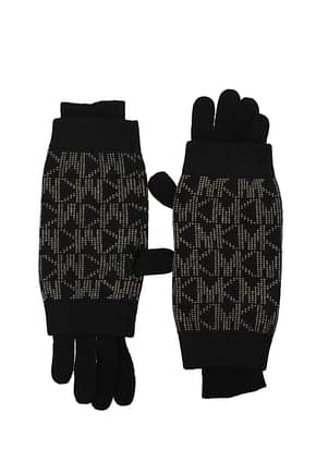 Michael Kors Gloves Women Merino Wool Black khaki