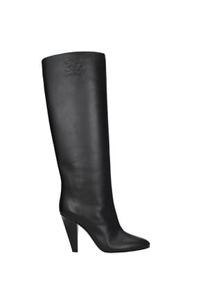 Fendi Boots Women Leather Black