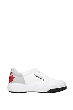 Dsquared2 Sneakers Men Leather White Light Grey