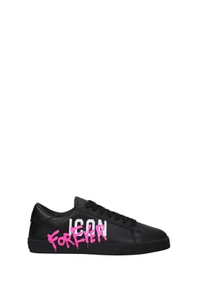 Dsquared2 Sneakers icon Women Leather Black White