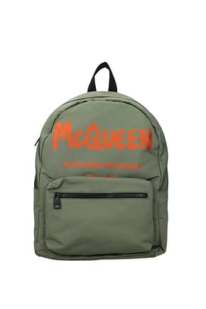 Alexander McQueen Backpack and bumbags Men Fabric  Green Orange