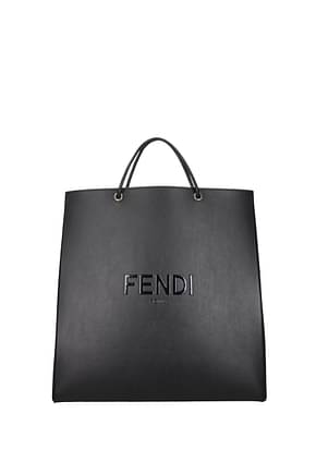 Fendi Handbags Men Leather Black