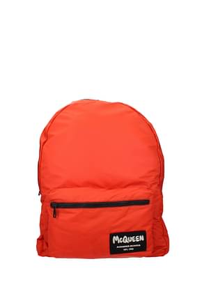 Alexander McQueen Backpack and bumbags oversized Men Fabric  Orange