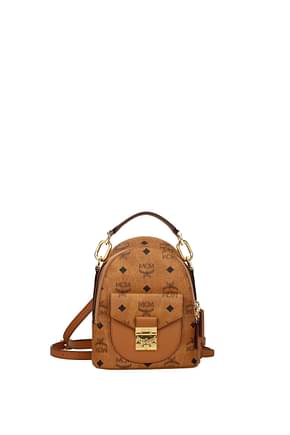 MCM Backpacks and bumbags tracy Women Leather Brown Cognac
