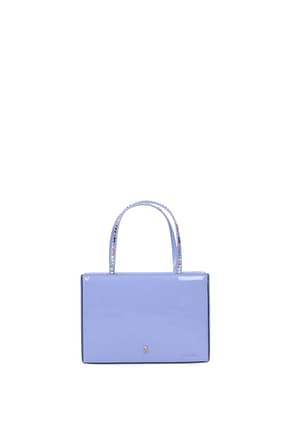 Amina Muaddi Handbags gilda Women Patent Leather Blue Lilac