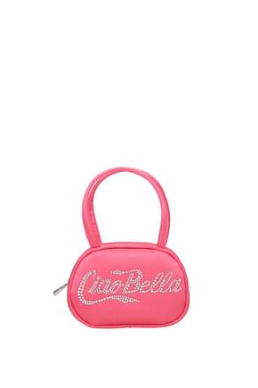Amina Muaddi Handbags bella Women Satin Pink Bubble