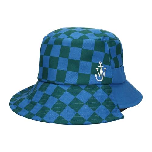 JW Anderson - Asymmetric Bucket Hat Blue/Green 60 Blue/Green