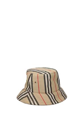 Burberry Hats Men Fabric  Beige