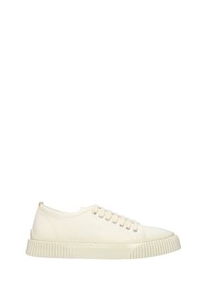 Ami Sneakers Men Fabric  Beige Off White