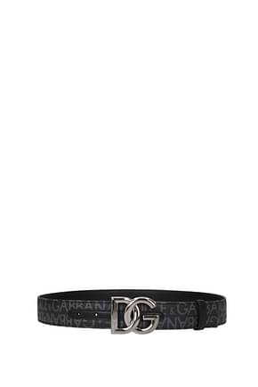 Dolce&Gabbana Cinturones Normales Hombre Tejido Negro