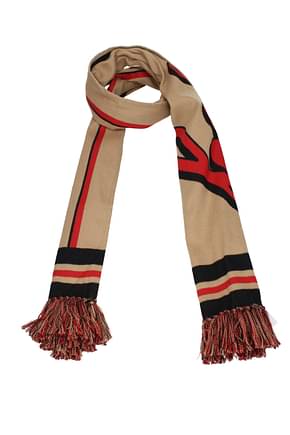 Burberry Scarves Women Cotton Beige Red