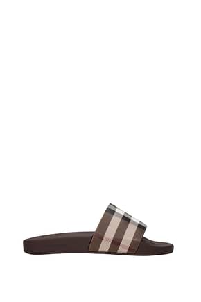 Burberry Slippers and clogs Men Rubber Brown Birch