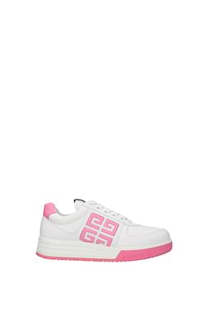 Givenchy 运动鞋 g4 女士 皮革 白色 粉红色