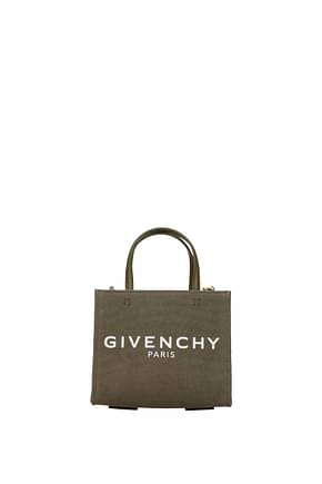 Givenchy Handtaschen g tote Damen Stoff Grün Khaki