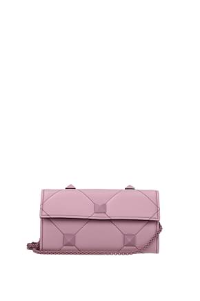 Valentino Garavani Crossbody Bag roman stud Women Leather Pink Mauve