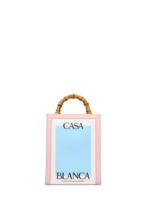 Casablanca Handbags Women Cotton White Soft Pink